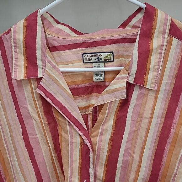 Caribbean Joe woman sz 1X 100% cotton patch - Picture 3 of 6